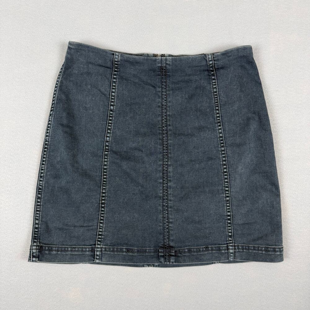 Free People Modern Femme Denim Mini Skirt US 12 soft stretch